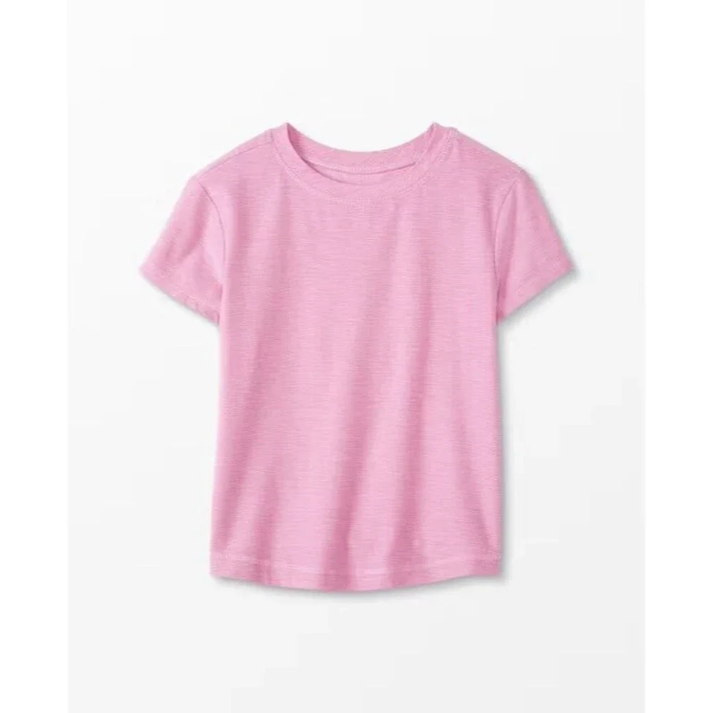 Hanna Andersson Recycled Sunblock UV Tee, Pink, Size 3T